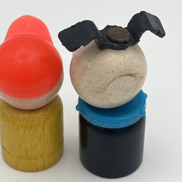 Vintage 1968 Fisher Price Little People Wood Camper 686 Car Wooden Boy & Dog - Picture 11 of 16